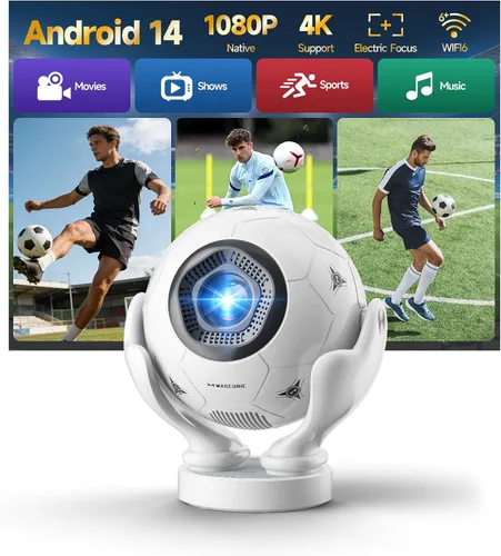 Vista 10 de Magcubic Mini proyector con WiFi 6 y Bluetooth 5.4【Enfoque eléctrico】 A-blanco