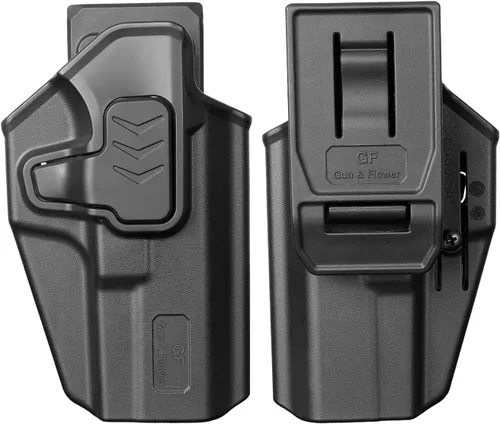 Vista 8 de GUN & FLOWER OWB Holster - Select Your Fit for: Glock 17/19/19X/31/32 (Gen 1-6) & G22/23 (Gen 1-4), Ruger RXM, PSA Dagger Compact - Optics Ready