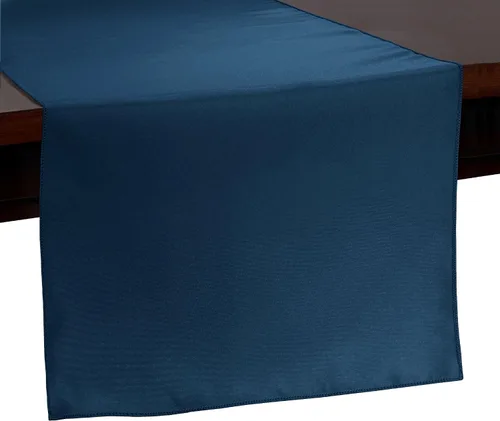 Vista 25 de ULTIMATE TEXTILE Camino de mesa de poliéster de 14 x 72 pulgadas, color azul aguamarina