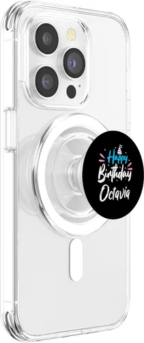 Vista 3 de Happy Birthday Octavia PopSockets MagSafe PopGrip for iPhone