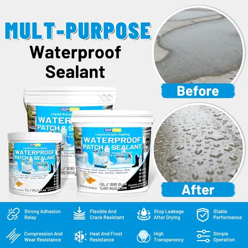 Vista 6 de Hupeyna Sellador impermeable, revestimiento impermeable transparente líquido, agente de reparación antifugas, adhesivo invisible a prueba de agua