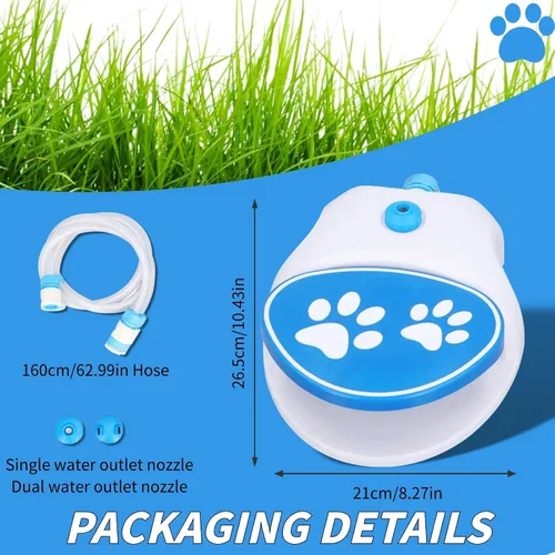 Vista 4 de Fuente de agua potable para perros al aire libre, juguete automático para perros, dispensador de agua potable activado por pies, dispensador de agua