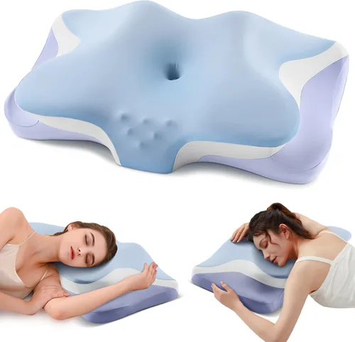 Vista 11 de DONAMA Almohada cervical del cuello del durmiente lateral de la capa doble