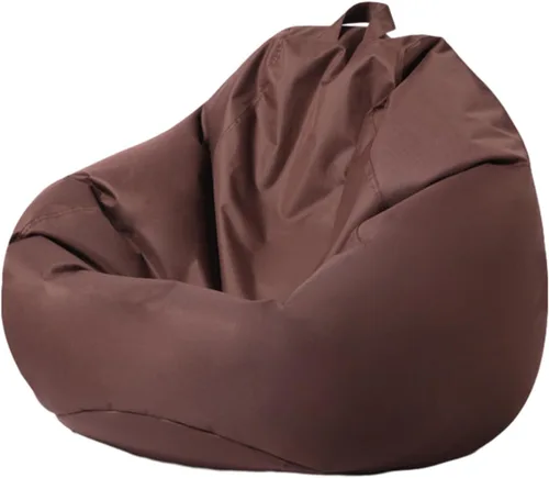Vista 11 de Morbuy Puf para niños y adultos (sin relleno), funda suave y perezosa para sofá cama, lavable, almacenamiento de gran tamaño para interiores y Marrón