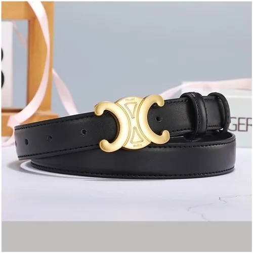 Vista 4 de El cinturón de cuero para mujer es adecuado para jeans versátiles Arc de Triomphe con cinturón marrón hebilla de pin de moda para mujer versión