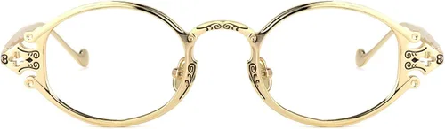 Vista 2 de Voogueme Lentes graduados retro ovalados dorados para mujer y hombre Callum GOM975597-01, talla M, Oro