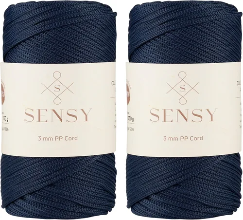 Vista 119 de Cuerda de poliéster Sensy Premium de 3 mm, 120 metros, 100% cordón de polipropileno, cuerda de macramé de 3 mm, cordón para bolsos de ganchillo