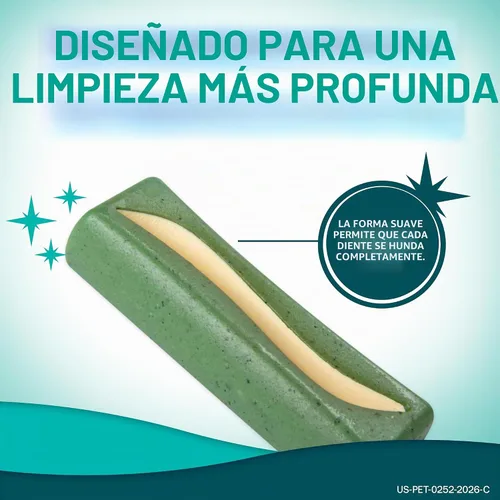Vista 4 de Oravet Masticables dentales para perros, masticables para cuidado y higiene oral (perros medianos, 25-50 lbs.) Bolsa morada, 14