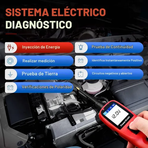 Vista 4 de Autel PowerScan PS100 Kit de sonda de circuito de alimentación – Herramienta de diagnóstico del sistema de circuito de automóvil de 12 V 24 V