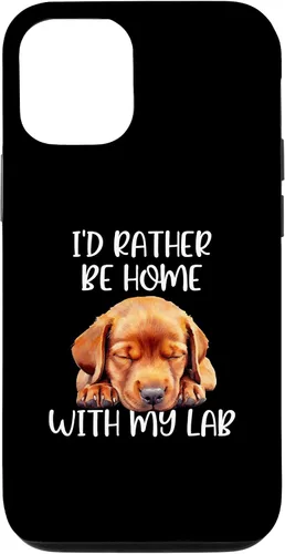 Vista 27 de Funda para iPhone 11 Pro Max Fox Red Lab Mom Dad I'd Rather Be Home Labrador Retriever