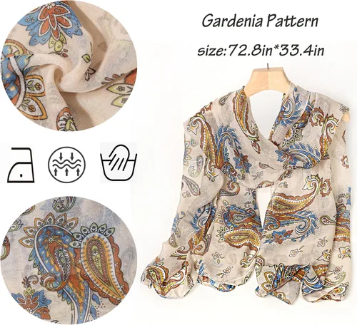 Vista 2 de Chales de mujer para primavera, verano, arrugas, pashmina, bufandas de gasa para playa, chal de gasa, bufanda extremadamente suave, Estilo a
