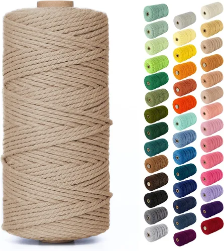 Vista 53 de Nook Theory Hilo de macramé de 3mm 109 yardas - Cuerda de macramé suave de 4mm, 5mm perfecta para nudos - Suministros de macramé para colgadores