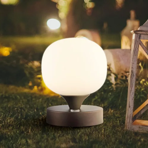 Vista 7 de JONATHAN Y JYL7112A - Lámpara de mesa LED recargable moderna de bronce aceitado de 6.13 pulgadas, pantalla de vidrio blanco esmerilado, luz táctil
