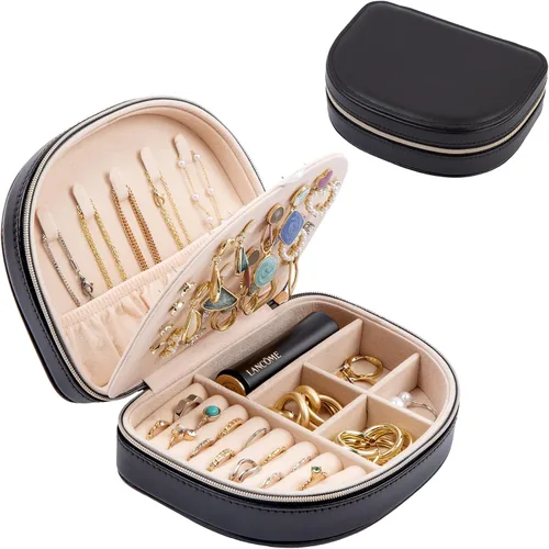 Vista 5 de ProCase Bandejas organizadoras de joyas con caja de joyería de tamaño de viaje