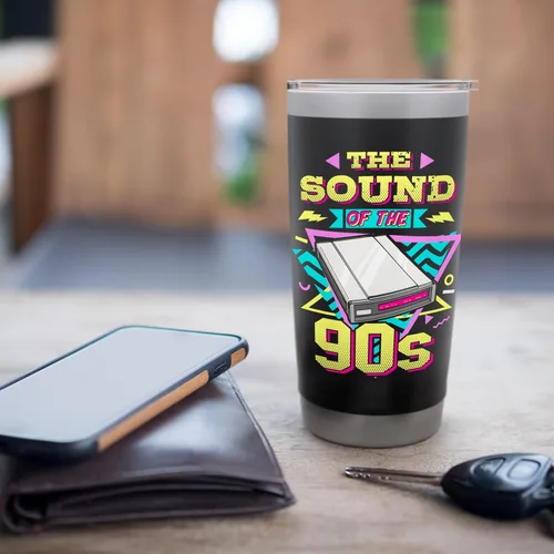 Vista 7 de 90s Nostalgia Retro 90s Dial Up Internet Vintage Stainless Steel Insulated Tumbler