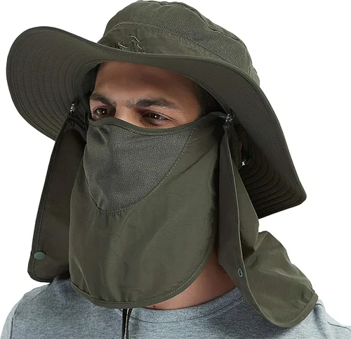 Vista 29 de Gorra de pesca Ddyoutdoor™ 07–281. Moda, verano, protección solar al aire libre, con cuello y visera de ala ancha
