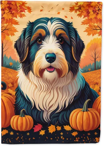 Vista 86 de Caroline's Treasures DAC1001GF Affenpinscher - Bandera decorativa para jardín de otoño, decoración para patio exterior, patio, parterres