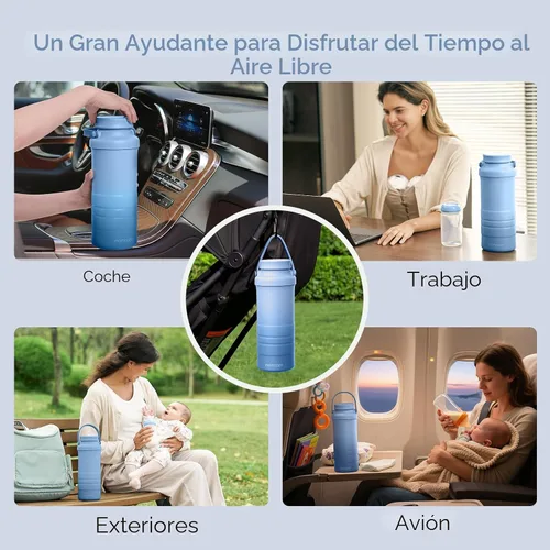 Vista 9 de Momcozy Enfriador portátil de leche materna de 22 onzas para exteriores, salvavidas con enfriamiento total de 360° durante 24 horas, enfriador