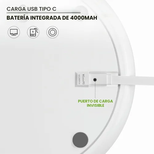 Vista 9 de Magshion Ventilador de escritorio plegable de 7.5 pulgadas con luz nocturna, ventilador pequeño oscilante de 120°, 4 velocidades, alimentado por USB