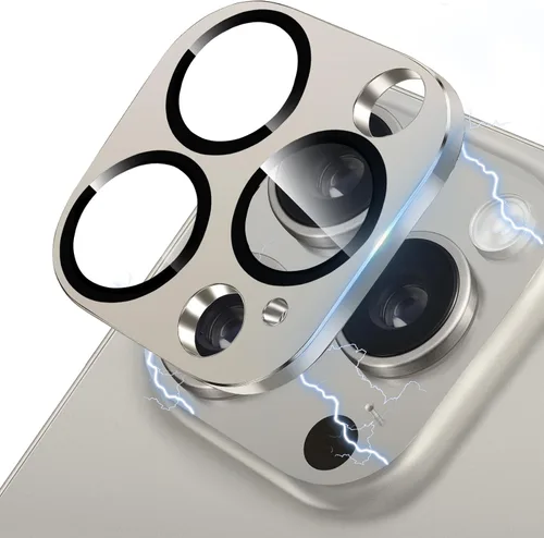 Vista 78 de Protector de Lente de Cámara para iPhone 14 / iPhone 14 Plus Película de Cubierta de Cámara de Metal, Vidrio Templado 9H, Antiarañazos, Compatible