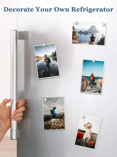 Vista 4 de SMARTAKE 100 imanes para refrigerador, imanes redondos pequeños de 0.39 x 0.08 pulgadas, imanes de neodimio multiusos de alta calidad para nevera