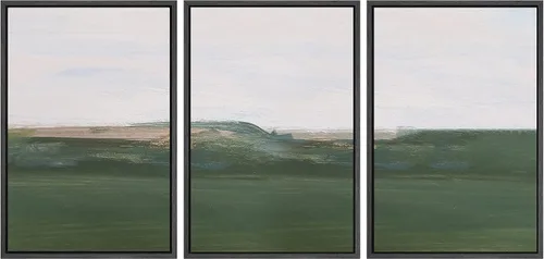 Vista 84 de SIGNWIN Lienzo enmarcado para pared, juego de arte sereno de pantanos con humedales verdes e ilustraciones de agua tranquila, arte moderno