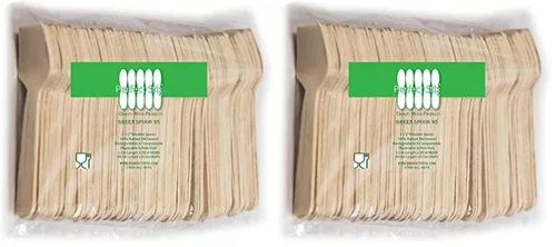 Vista 7 de Perfect Stix - 95-100 cucharas ecológica, de madera, cuadrada, cubiertos reciclables, cuchara para probar comida, con concavidad, 3-1/2 pulgadas