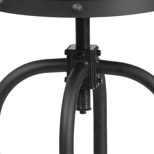Vista 7 de Flash Furniture Carrington Taburete de bar de 30 pulgadas con asiento giratorio LeatherSoft negro