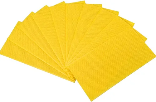 Vista 6 de BeeCastle 10 hojas de base con marco de colmena amarilla recubierta de cera de abejas, hojas de base enceradas, base mediana de 5-5/8 pulgadas