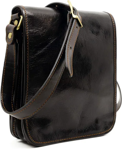Vista 3 de Bolso bandolera de cuero para hombre, bolso cruzado hecho a mano, bolso de hombro, resistencia al tiempo