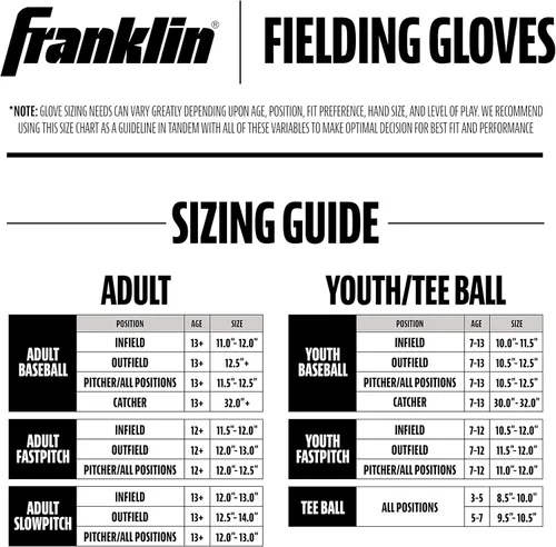 Vista 7 de Franklin Sports Kids Baseball Gloves - RTP Child's Tball Glove - Boys + Girls Teeball Mitt Set - Kids + Toddler - Right or Left Hand Throw - 9.5