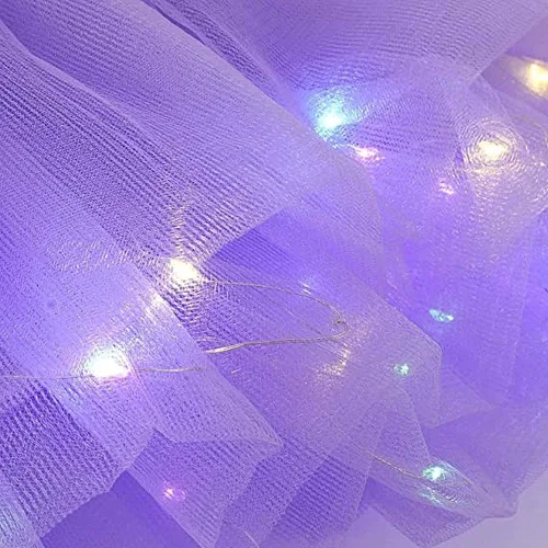 Vista 16 de Faldas de tutú LED para mujer, falda de tul con capas para baile de ballet, faldas iluminadas para disfraz de fiesta