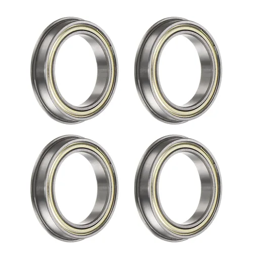 Vista 33 de uxcell MF52ZZ ensanchó el rodamiento de bolas, 4pcs 6.6x16.4x8.2 ft m acero cromado doble blindado ABEC1 cojinetes de brida Double Shielded, ABEC1