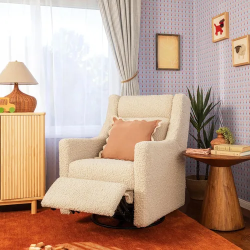 Vista 7 de Babyletto Kiwi Plus - Planeador reclinable eléctrico en lazo de peluche