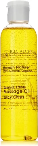 Vista 7 de RD Alchemy - Aceite de masaje comestible 100% natural y orgánico, juego de 2 piezas, paquete de muestra de 4 sabores + masajeador corporal.