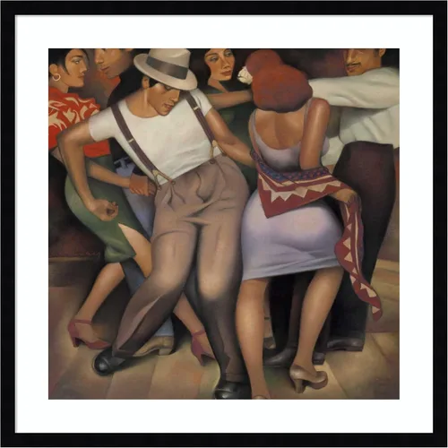 Vista 15 de Amanti Art Latino Jazz por Gary Kelley - Lienzo decorativo enmarcado en madera (21 pulgadas de ancho x 21 pulgadas de alto), marco natural esbelto
