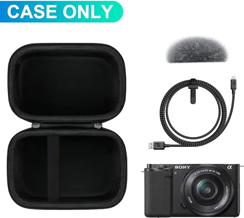 Vista 2 de BOVKE Funda de transporte de viaje compatible con Sony Alpha ZV-E10 – APS-C cámara digital de vlog sin espejo con lente intercambiable