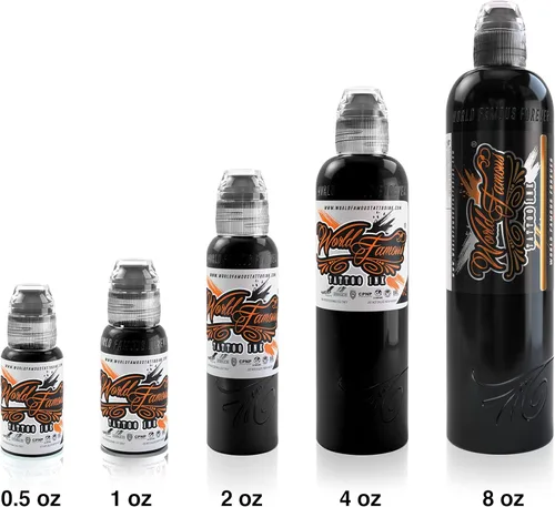 Vista 2 de Tinta de tatuaje transparente de fama mundial, tinta vegana y profesional, fabricada en Estados Unidos, potenciador de color (transparente), 4 onzas