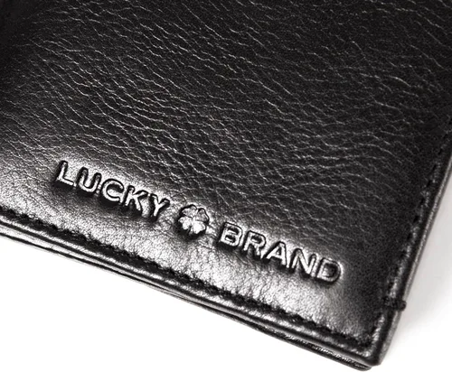 Vista 3 de Lucky Brand Men's Bifold Wallet ID Window Card Slots Genuine Leather Organization Durable Stylish