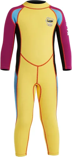 Vista 13 de DIVE & SAIL Traje de neopreno de 0.098 in para niños, manga larga, protección UV, traje de baño térmico