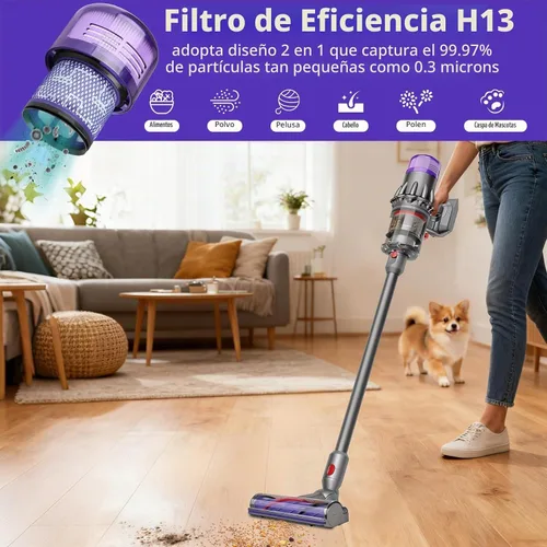 Vista 7 de Lemige Paquete de 3 piezas de repuesto para filtro de vacío V9 SV18 para Dyson V9 Motorbar