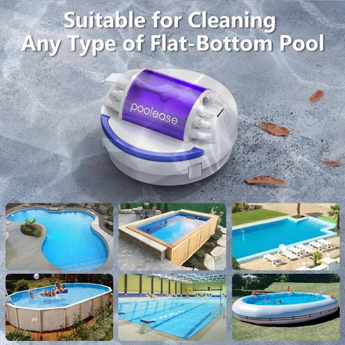 Vista 8 de X1 Robotic Pool Vacuum for Above Ground Pool, Automatic Cordless Pool Cleaner with 45W Dual-Motor, Ideal for Above-Ground Flat Pool, 2L Debris