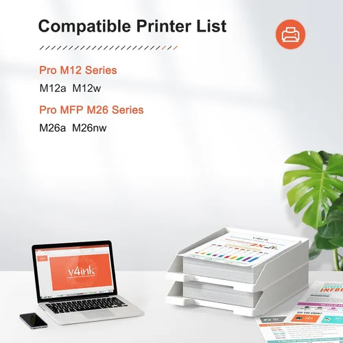 Vista 2 de v4ink Cartucho de tóner de repuesto compatible para HP 79A CF279A funciona con impresora LaserJet Pro M12, M12a, M12w, MFP M26, MFP M26a, MFP M26nw