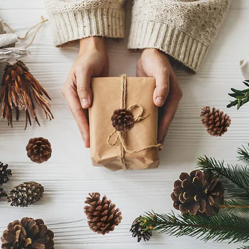 Vista 3 de 25 conos de pino natural de Navidad de 0.8 a 3.6 pulgadas, adornos colgantes para el hogar, vacaciones, manualidades, etiqueta de regalo, árbol