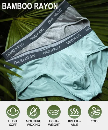 Vista 5 de Calzoncillos de rayón de bambú para hombre, paquete de calzoncillos súper suaves y cómodos