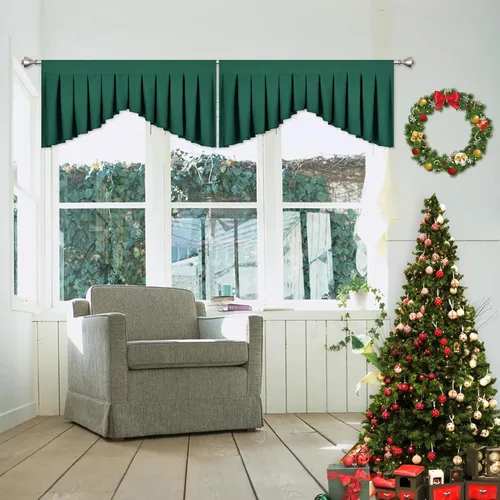 Vista 15 de Cenefas para Sala de Estar Amarillo Brillante Opacas con Bolsillo para Barra Cenefas para Ventanas, Paquete de 1 (Amarillo Brillante 39" An x 20" L)
