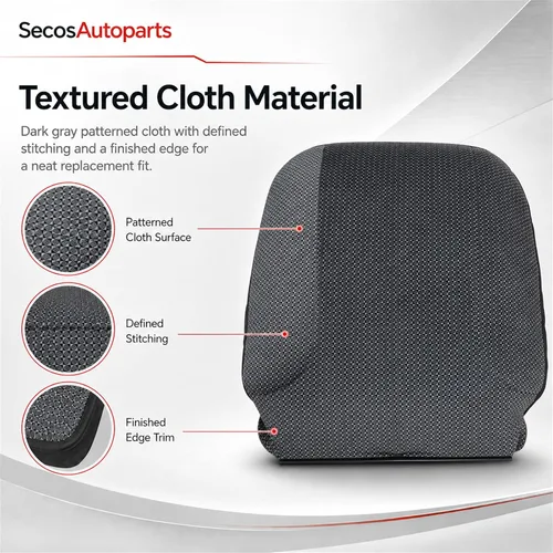 Vista 5 de SecosAutoparts Funda de asiento de repuesto para parte superior del conductor, compatible con Dodge Ram 1500 2500 3500 SLT 2001 2002 2003 2004 2005