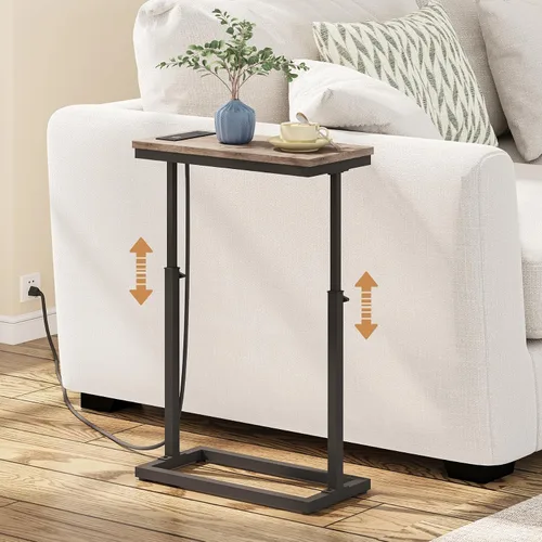 Vista 11 de TUTOTAK Mesa auxiliar, mesa auxiliar, mesa de sofá alta, mesa de sofá, sala de estar, dormitorio, negro TB01BK083P