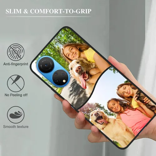 Vista 4 de Funda de teléfono personalizada para Honor X7 de 6.74 pulgadas, funda protectora completa con múltiples imágenes, anticaída, con nombre