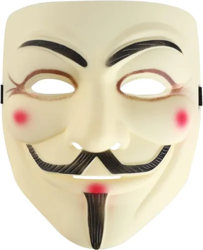 Vista 3 de Miuion Máscara de Guy Fawkes - V para vendetta, Anonymous Guy Cosplay para Halloween (congelado)